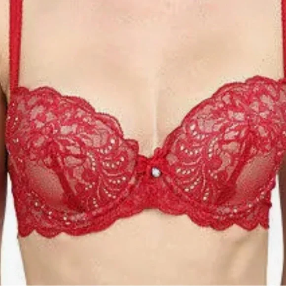 Le Mystere Sophia Women's Lace Full Fit Seamless Bra - Peach - Picture 11 of 14